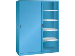 schuifdeurkast 1950x1500x580mm 8xStalen bodem scheidingswand RAL5012