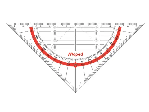 Geodriehoek Maped 028600 16cm Flexibel Transparant