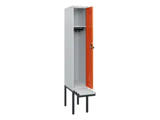 locker met bank,HxBxD 1950x300x815mm,1vak,vak B 300mm,draaigrendel - 1