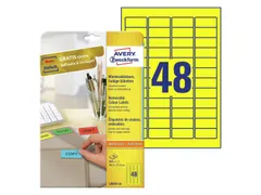 Gekleurde etiketten Avery Zweckform 45.7x21.2mm Geel 960 stuks