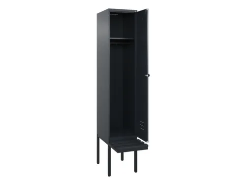 locker met bank,HxBxD 2120x400x815mm,1vak,vak B 400mm,draaigrendel