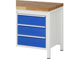laden-onderbouw,v. werkbank,HxBxD 620x580x650mm,3lade(n),romp RAL7035