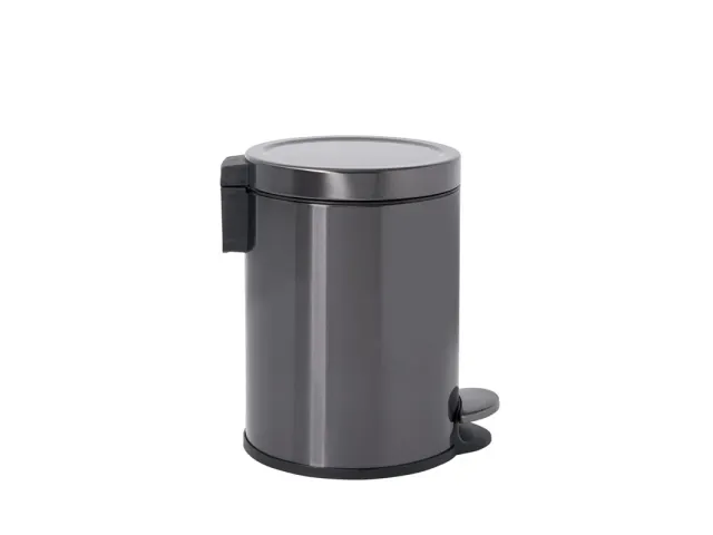 Ronde Step-On Pedaalemmer 6 liter Metallic grafiet