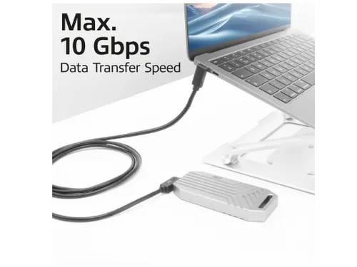 Kabel ACT USB-C hoek links/rechts USB-C hoek boven/beneden 10Gbps 1m