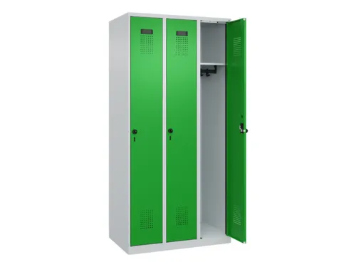 locker,HxBxD 1850x900x500mm,3vak,vak B 300mm,draaigrendel