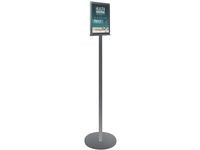 Defleo dubbelzijdige magnetische vloerstand A4 zilver