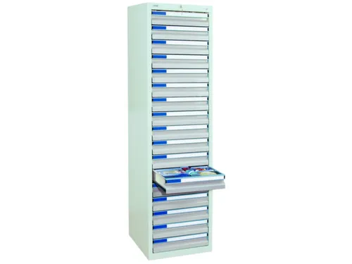 ladekast,HxBxD 1800x500x500mm,17lade(n),centr. vergrendeling