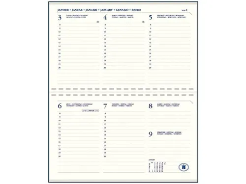 Agendavulling 2027 Ryam Memoplan 7 Compact 7 dagen/2pagina's landscape