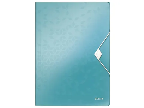 Elastomap Leitz WOW 3-kleps A4 Polypropyleen ijsblauw