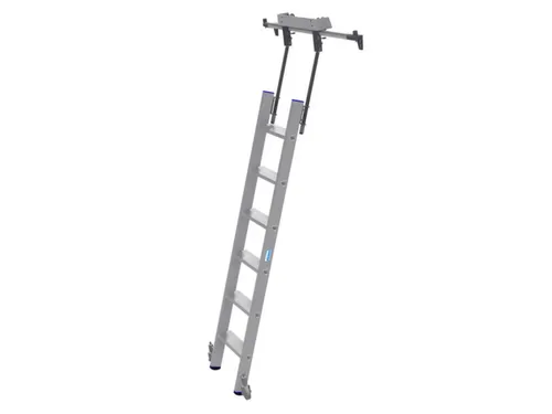 verrijdbare stellingladder,balk L 1,7m,v. H tot 1,9m,6,treden
