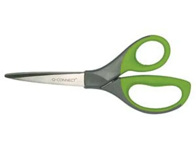 Schaar 21cm Rechtshandig Asymetrische Ogen Groen/Grijs