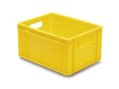 Euronorm-stapelbak 19l 210x400x300mm Wanden/bodem Gesloten Geel