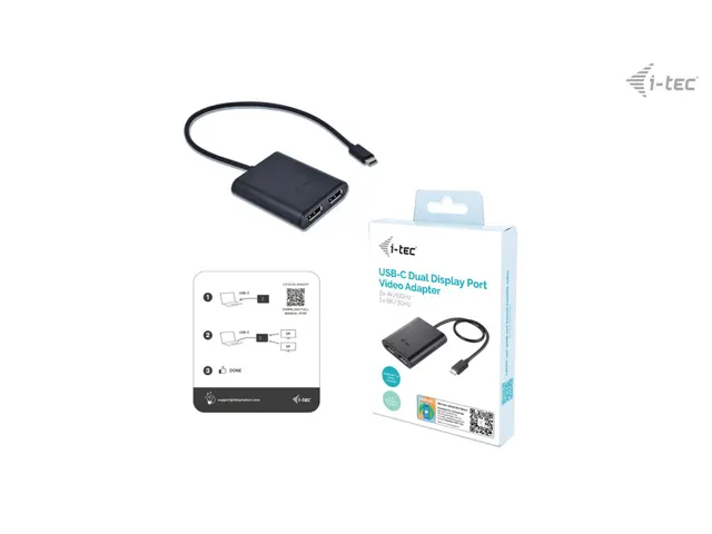 USB-C Dual 4K/60Hz (single 8K/30Hz) DP Video Adapter