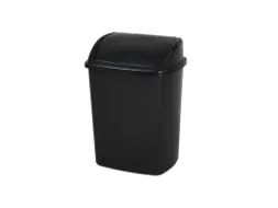 Afvalbak met Swing deksel 15 Liter Zwart