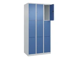 lockerkast,HxBxD 1850x900x500mm,3x3vakken,vak B 300mm,cil.-slot