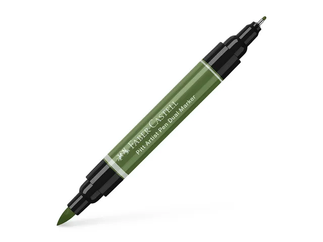 Tekenstift Faber-Castell Pitt Artist Pen duo marker 174 chroomgroen