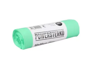 Afvalzak duurzame 80x60cm 25 micron groen 60ltr 24 rollen - 1