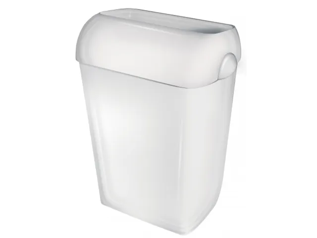 Afvalbak Kunststof Wit 43 Liter Half Open