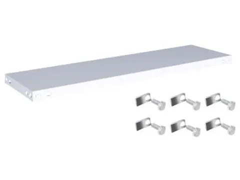 legbord,v. magazijnstelling,BxD 1000x300mm,vakl. 200kg,staal,RAL7035