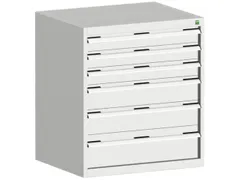 ladekast HxBxD 900x800x750mm 6laden romp RAL7035 front RAL7035