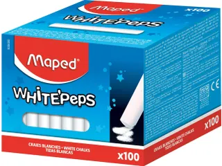 Schoolbordkrijt Maped White'Peps doos à 100 stuks wit - 4