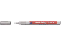 Viltstift edding 751 lakmarker rond zilver 1-2mm