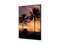 Wanddecoratie Textiel Set A2 Palmbomen Zonsondergang