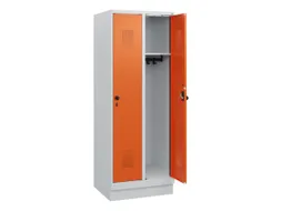 schoollocker,HxBxD 1630x600x500mm,2vak,vak B 300mm,draaigrendel,sokkel