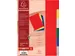 intercalaires pour ft A4, en PP 12/100e, 6 onglets, couleurs assorties