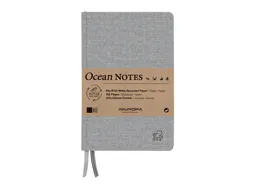 Notitieboek Aurora Ocean A5 192blz lijn 80g linnenstructuur kaft grijs