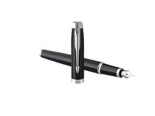 Parker IM Vulpen Matt Black CT Finish Medium Blauwe inkt - 4