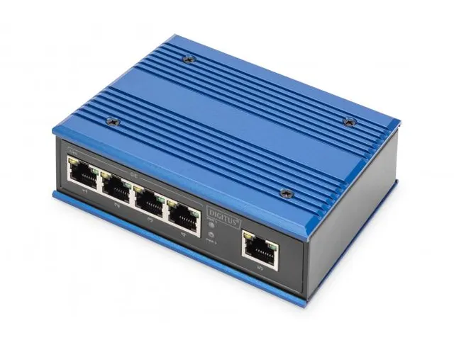 4-poorts Gigabit-netwerkschakelaar, industrieel, onbeheerd, 1 RJ45-upl