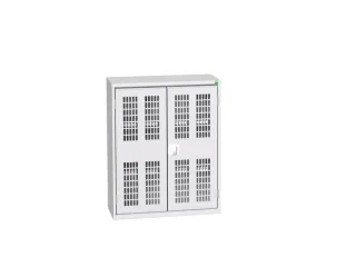 wandkast 1000x800x350mm 2xStalen bodem sokkel Ral 7035 front Ral 7035 - 1