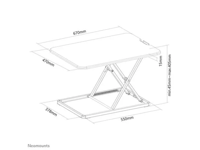 Zit-Sta werkstation NSWS050 Zwart