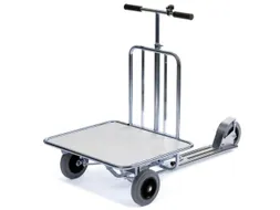 transportwagen,1trede,laadvl. LxB 580x680mm,houtplaat,glansverzinkt