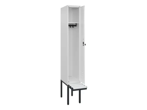 locker met bank,HxBxD 2120x300x815mm,1vak,vak B 300mm,draaigrendel