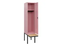 locker met bank,HxBxD 1950x400x815mm,1vak,vak B 400mm,cilinderslot