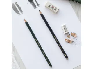 Grafietpotlood Faber-Castell Pitt Mat set 3 potl. HB,2B,4B, 1 gum, 1 e - 5