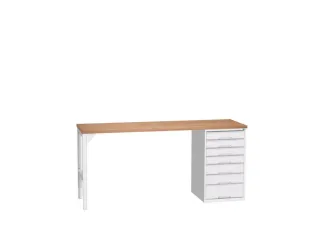 werkbank,HxBxD 930x2000x600mm,multiplexblad,2voeten/1container - 1