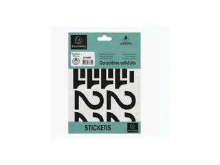 Zelfklevende nummers (60mm) zwart - 1
