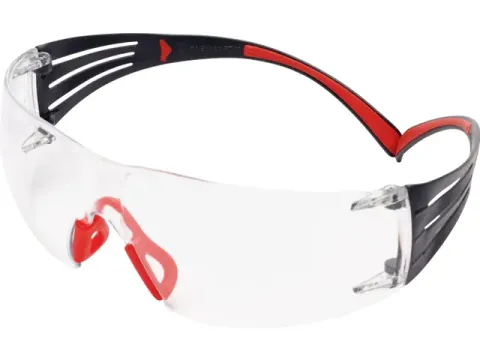 Veiligheidsbril Securefit 400 heldere lens, grijs/rood montuur