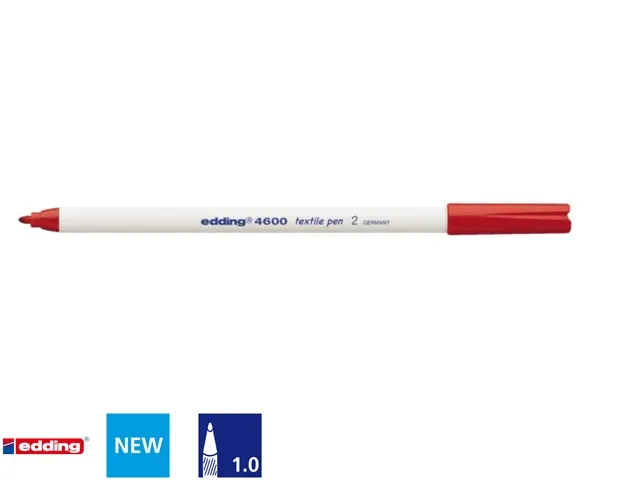 Marqueur Edding 4600 Textile ogive 1mm rouge