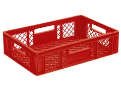 Euronorm Stapelkrat Pe 150x600x400mm 27liter Open Rood
