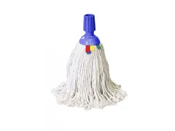 Minimop katoen 200gr standaard steelverbinding blauw