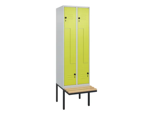 Z-garderobekast,HxBxD 2120x600x815mm,2vak,vak B 300mm,draaigrendel