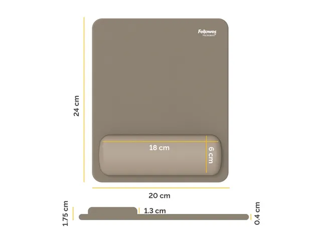 Muismat met polssteun Fellowes Breyta zand 20x24cm
