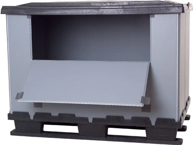 Pallet-Vouwkrat Hxlxb 800X1200X930Mm Kunststof Met Laadklep 3Sleden