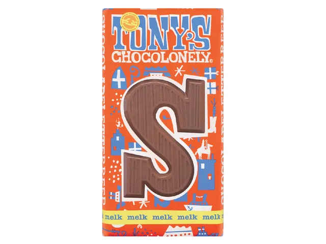Tony's Chocolonely Melk Chocoladeletter S 180 Gram