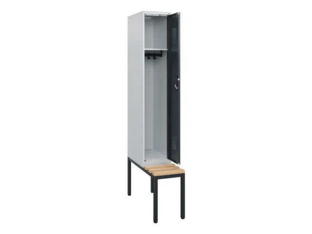 locker met bank,HxBxD 1950x300x815mm,1vak,vak B 300mm,cilinderslot