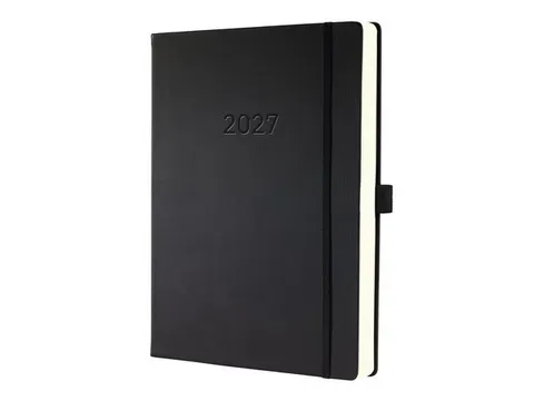 Agenda Conceptum A4+ 2027 (NL/FR/EN/DE) Couverture rigide Noir